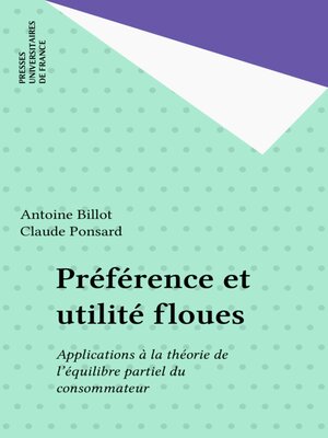 cover image of Préférence et utilité floues